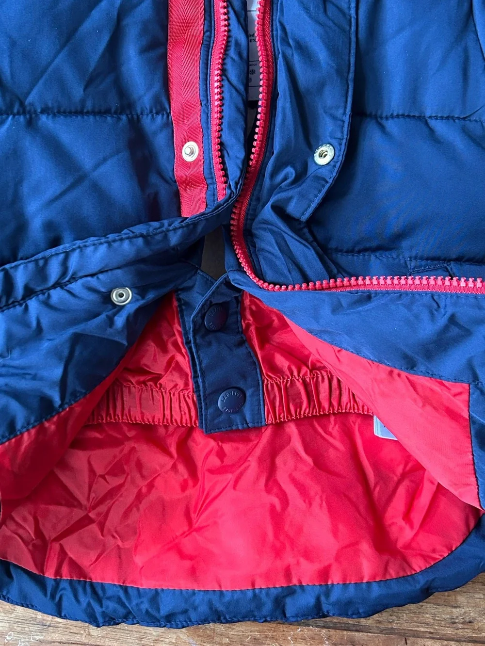 Baby GAP Cold Control Max Navy Puffer Jacket with Red Trim, Sz. 18-24 Months